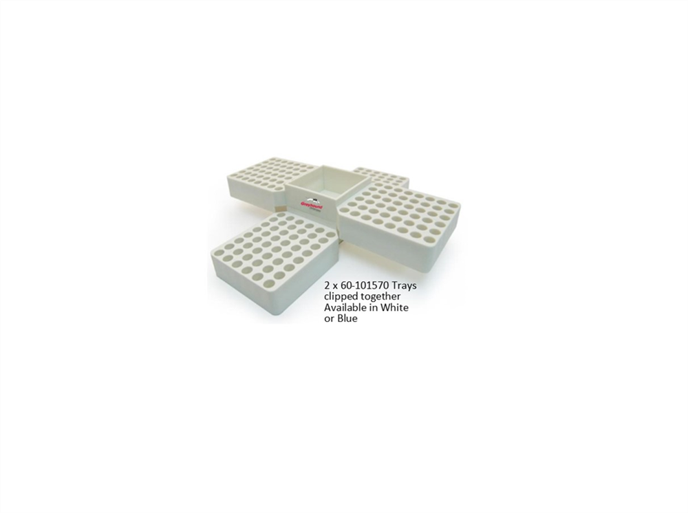 Picture of 96 Position Vial Rack, White, for 8mm Vials